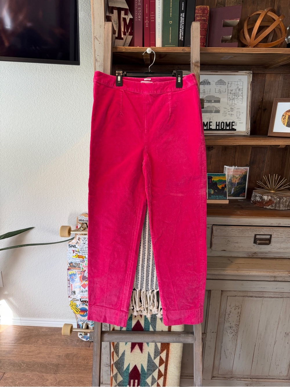 Frances Valentine women’s Lucy velvet cigarette pants size 8